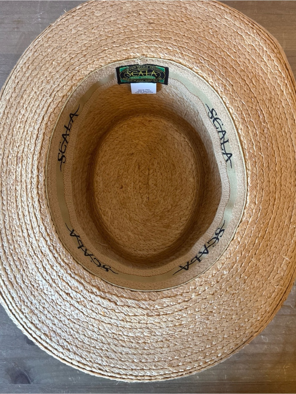 Scala Pro Series Gambler Golf Hat 100% Raffia Straw Handmade Hat S/M - Picture 5 of 8